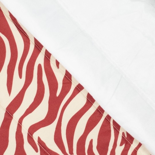 Woven pl quilted waterproof Moos zebra red